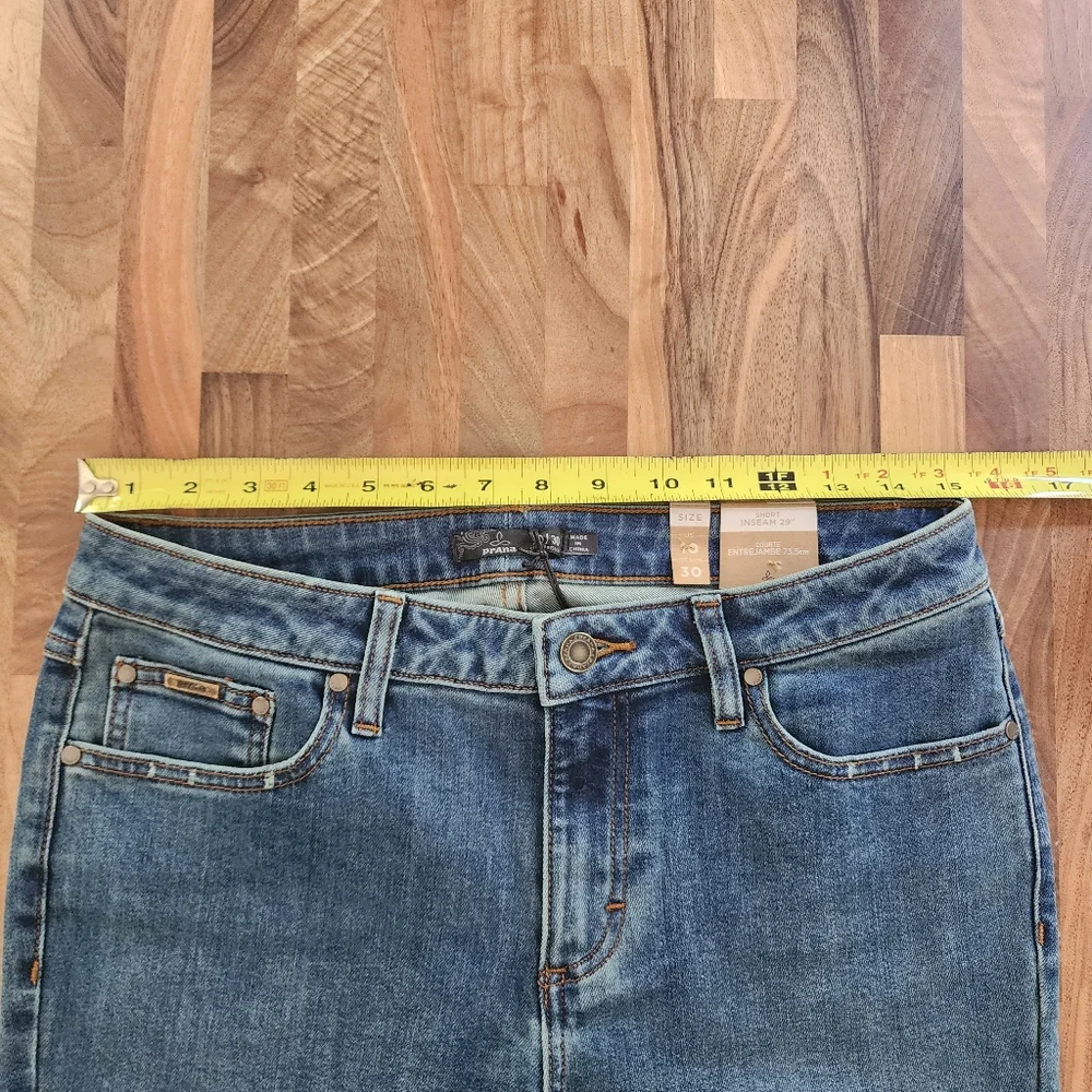 Prana Organic Cotton Sienna Skinny Jeans In True Blue Size 30 NWT - Picture 8 of 11